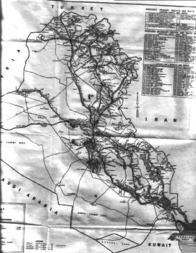 Iraq - map in 1960