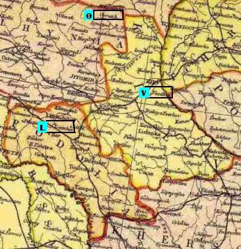 Volhinia, Kiev and Podolia Regions in years 1882