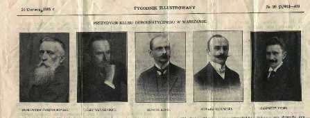 Members of the 'Democratic Club' Presidium - Warsaw Branch, 1915