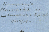 Historyja - Kampania Karpacka 1914/15