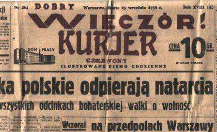 Warsaw Daily issued in times of defence against german invation - 1939