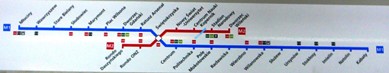 Warszawa - schemat linii metra